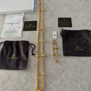 Julie Vos Cirque Station Necklace & matching Cirque delicate bracelet